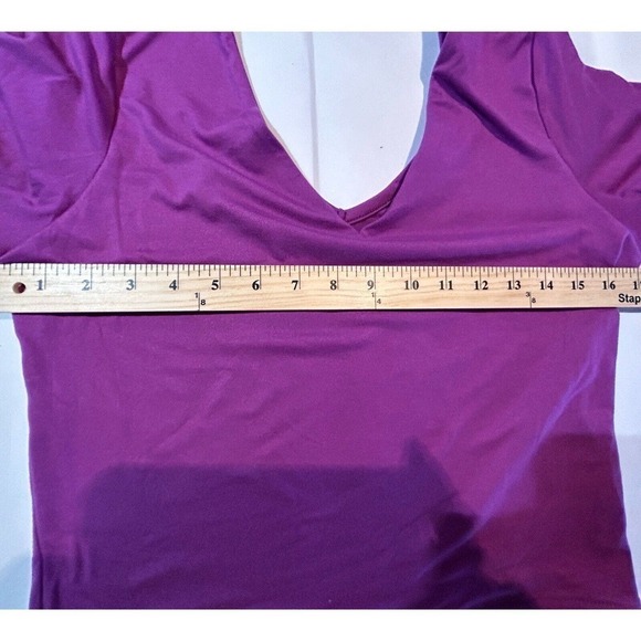 Set of Brit & Bri Women Size L One Black & One Pink Neck Crop Top Short Sleeves - Picture 7 of 14